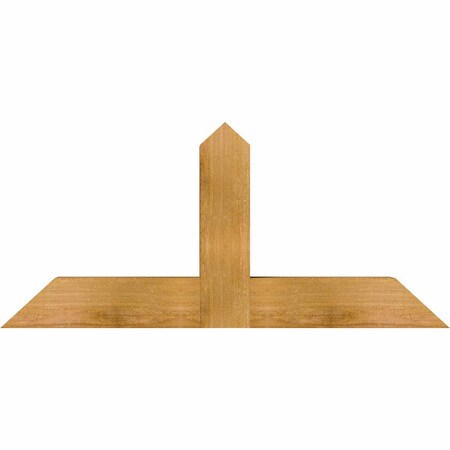 Ekena Millwork Portland Rough Sawn Timber Gable Bracket, Western Red Cedar, 36"W x 16"H x 4"D x 4"F, 11/12 Pitch GBW036X16X0404POR00RWR